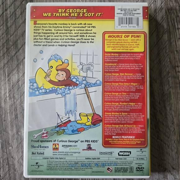 Curious George "Goes to the Doctor" Kids Educational DVD - Picture 7 of 7